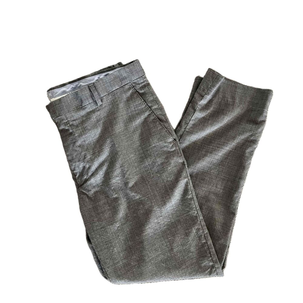 Joseph A Bank 1905 Gray Wool Dress Pants Brrr Comfort Button Closure 36x30 Jos A